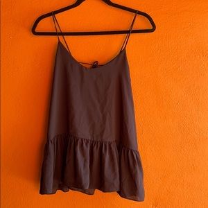 Veronica M Navy Peplum Tank, Size S NWT